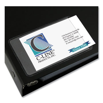 C-Line® Self-adhesive Business Card Holders, Side Load, 2 X 3 1-2, Clear, 10-pack freeshipping - TVN Wholesale